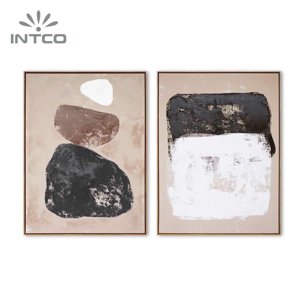 Intco abstract canvas wall art set of 2